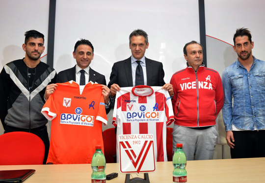 Sponsorizzazione BPViGo! sulle maglie per la partita con il Carpi