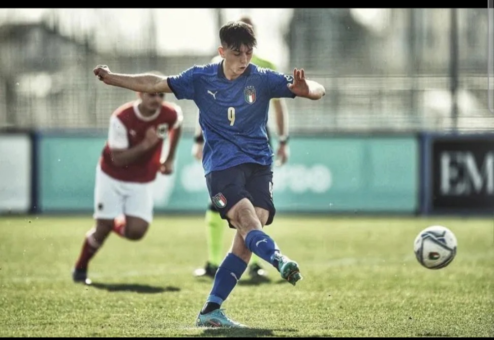 Tommaso Mancini in gol con l’ Under 18 azzurra