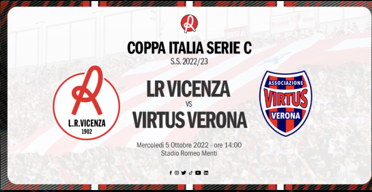 Coppa Italia Serie C definita la data di L.R Vicenza – Virtus Verona