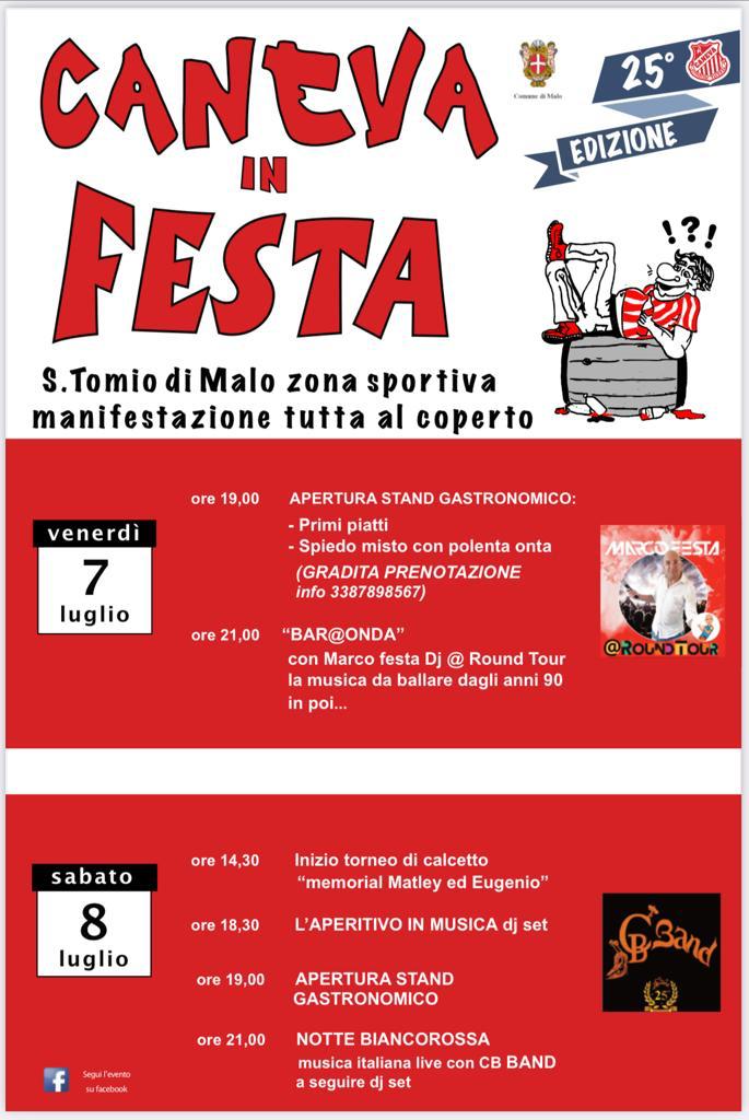 Parola al tifoso: 7 e 8 luglio Caneva in Festa